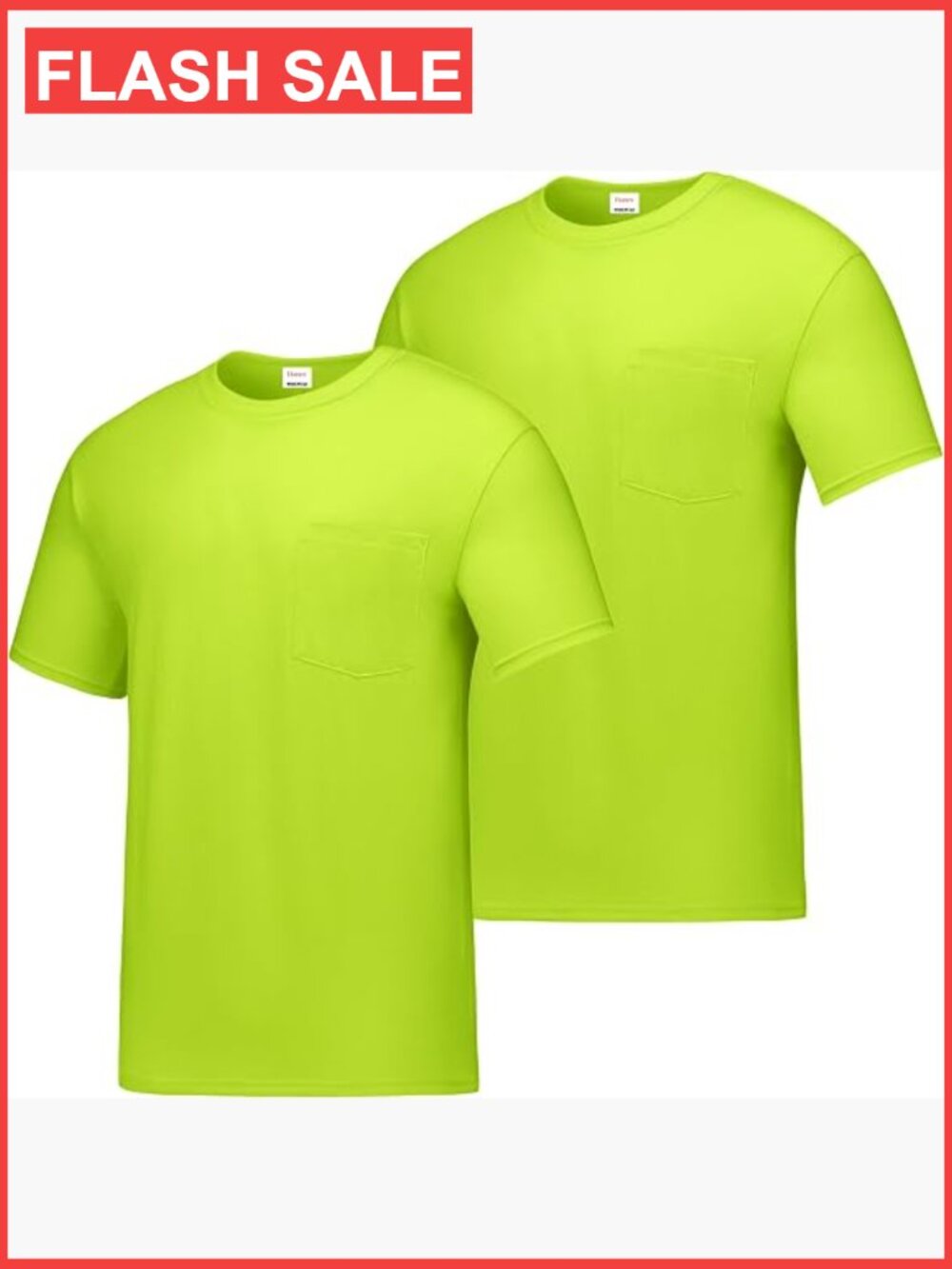 Men's Heavyweight Short Sleeve Tee with Pocket, 2-Pack, Moisture Wicking
